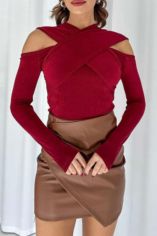 Burgundy blouse