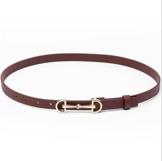 Burgundy Leather Belt