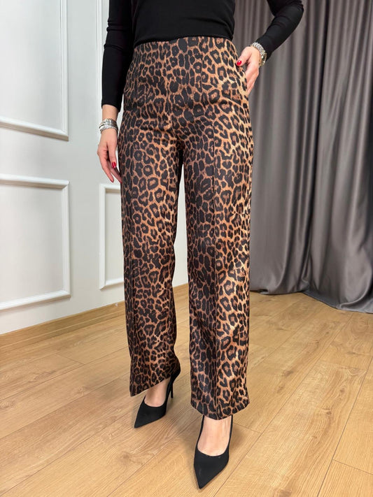 Leopard brown pant